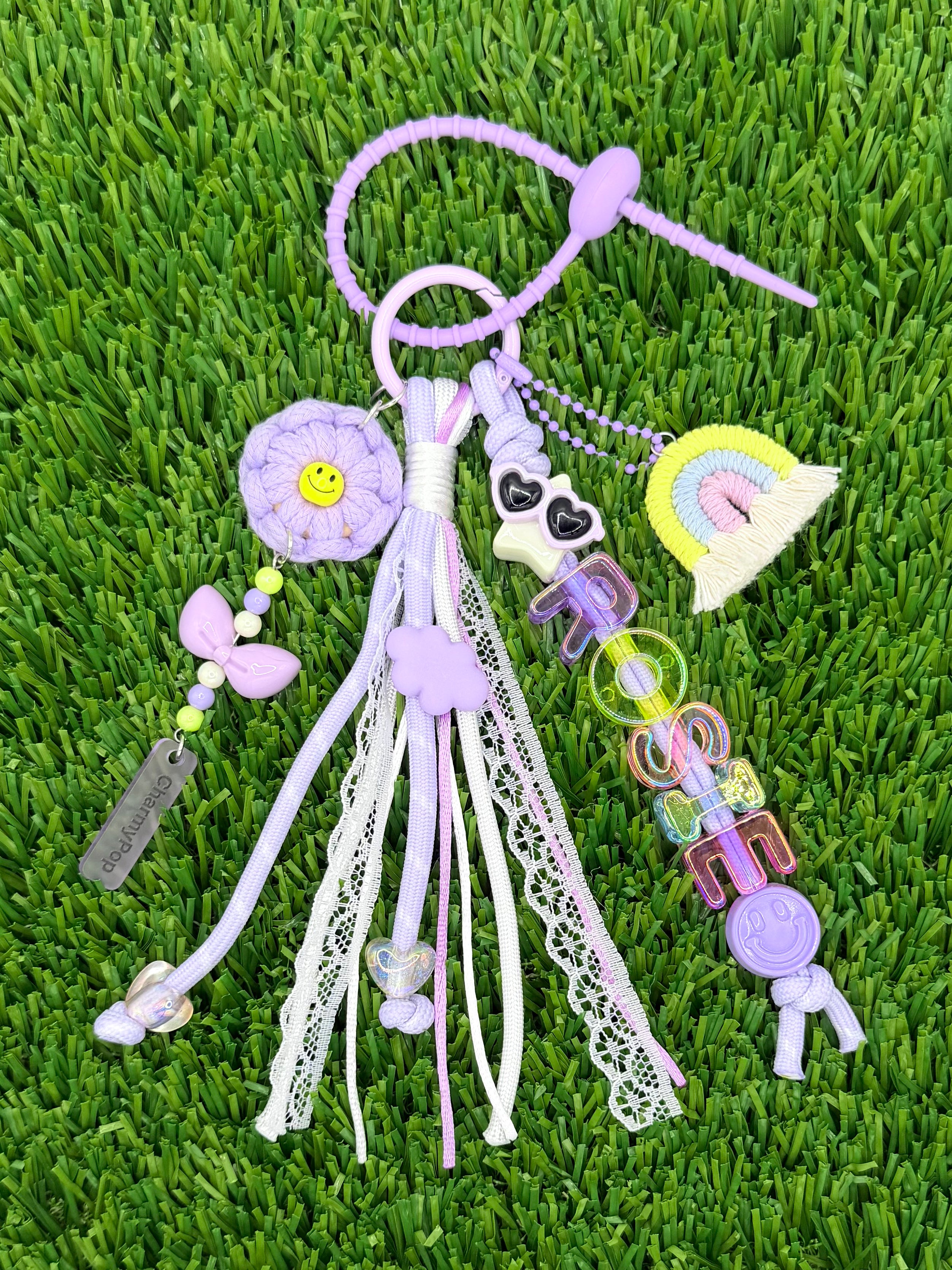Macrame Rainbow Bag Charm