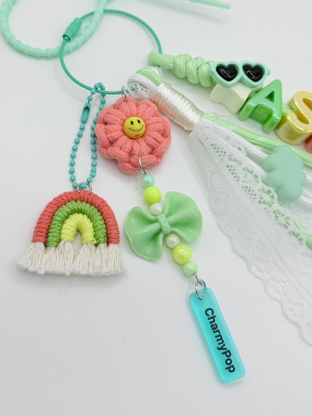 Macrame Rainbow Bag Charm