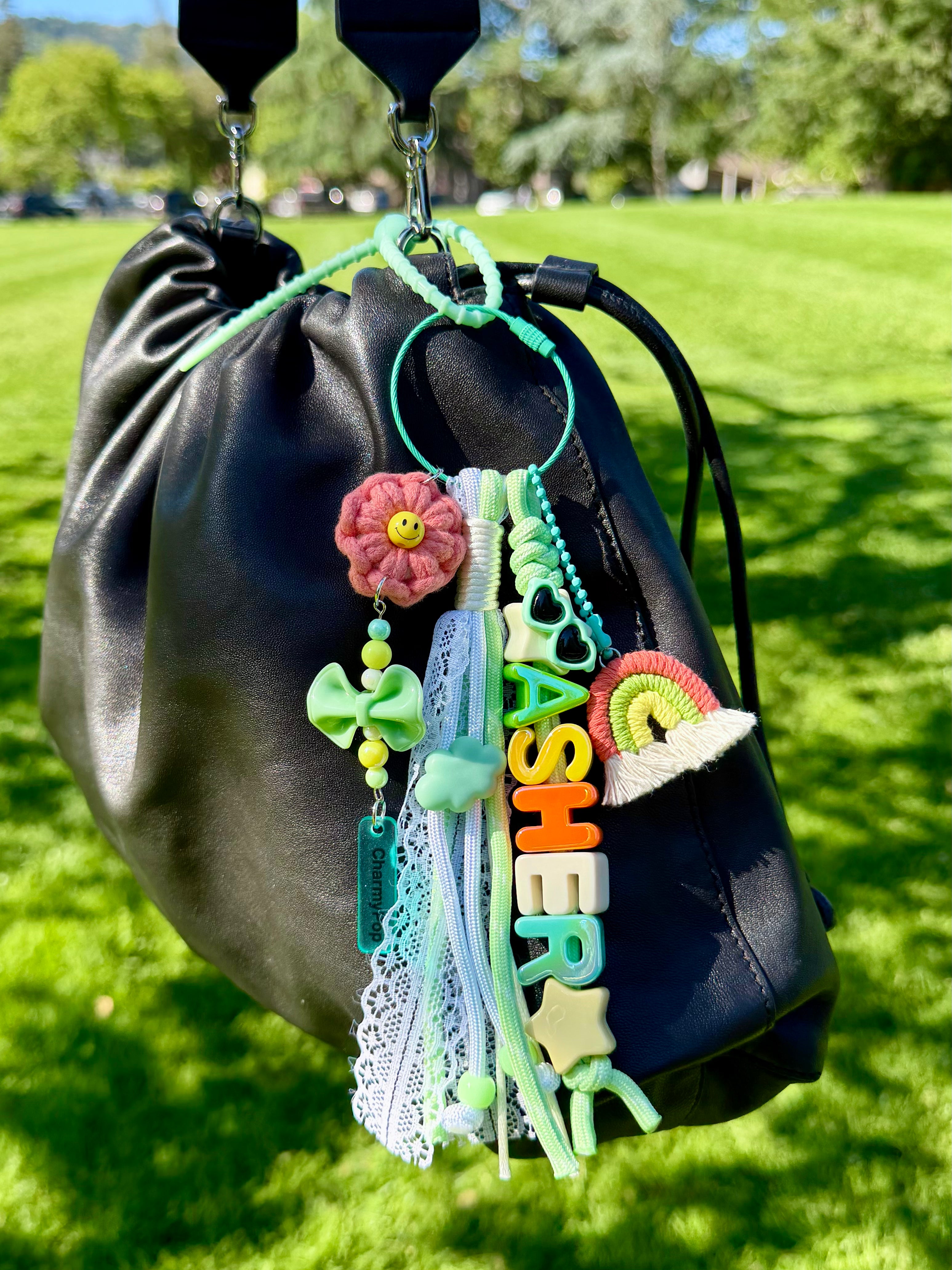 Macrame Rainbow Bag Charm